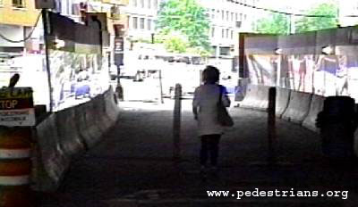 Photo: temporary sidewalk