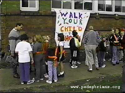 Photo -  International Walk to School Day in Lakewood, Ohio.