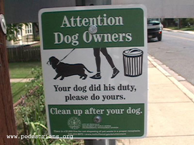 Pooper scooper sign