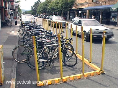 Bicycle corral, Portland
