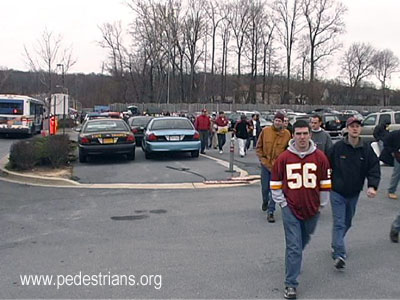 Police car parked on sidewalk, Landover.